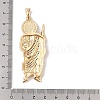 Brass Clear Cubic Zirconia Pendants KK-Z050-03G-05-3