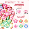100Pcs Electroplated Opaque Resin Beads RESI-SP0001-59A-2