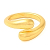 Zinc Alloy Teardrop Open Cuff Rings for Women RJEW-Q774-03G-1