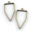 Rack Plating Alloy Polygon Open Back Bezel Pendants LS-PALLOY-S047-10F-FF-1