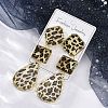Alloy acrylic Dangle Stud Earrings LS-EJEW-M075-01G-05-3