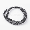 Natural Snowflake Obsidian Bead Strands G-G735-72-6mm-2