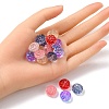35Pcs Transparent Spray Painted Glass Beads GLAA-YW0001-61-5