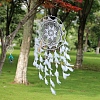 Cotton Woven Net/Web with Feather Hanging Decorations PW-WGF56F4-01-3