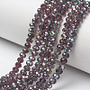Electroplate Glass Beads Strands EGLA-A034-T4mm-J03-1