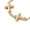 Stainless Steel Cross Link Chain Bracelets for Women BJEW-Z076-01G-2