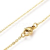 Brass Micro Pave Clear Cubic Zirconia Pendant Necklaces NJEW-A127-18G-4