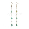 Handmade Natural Green Agate Beaded Chains Earring & Necklaces Sets SJEW-JS01342-04-6