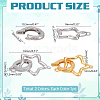 2Pcs 2 Colors 925 Sterling Silver Fold Over Clasps STER-PH0001-99-2