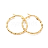 PVD Vacuum Plating 201 Stainless Steel Twist Rope Hoop Earrings with 304 Stainless Steel Pins for Women EJEW-D279-03G-01-1