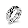 Viking Word Pattern 304 Stainless Steel Finger Rings for Men FS-WG08DAB-03-1