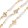 Handmade Triangle Brass Link Chains KK-F871-52G-1