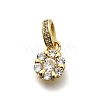 Brass Micro Pave Cubic Zirconia Pendants KK-Z093-41G-1