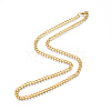 Men's 201 Stainless Steel Cuban Link Chain Necklace NJEW-N050-A06-5-55G-3