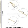 Unicraftale 9 Pairs 3 Colors Brass Stud Earring Findings KK-UN0001-06-4