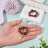 2Pcs Natural Tiger Eye Chip Beaded Pendants PALLOY-TAC0232-04-5