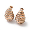 304 Stainless Steel Teardrop Stud Earrings EJEW-B108-06RG-4