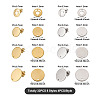 32Pcs 8 Styles 201 Stainless Steel Stud Earring Findings STAS-TA0001-93-11