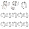 24Pcs 304 Stainless Steel Finger Ring Settings STAS-BBC0010-09B-1