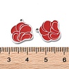 304 Stainless Steel Red Enamel Charms STAS-M102-64P-3