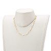 Brass Rhombus Link Chain Necklaces NJEW-JN03448-4