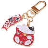 Alloy Enamel Pendant Keychain KEYC-PW0002-101B-2