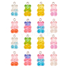 160Pcs 8 Colors Transparent Resin Pendants RESI-CJ0001-200-1