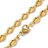 Ion Plating(IP) 304 Stainless Steel Coffee Bean Chain Necklaces for Women or Men NJEW-A029-01B-G-1