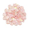 UV Plating Rainbow Iridescent Acrylic Beads OACR-G012-11D-3