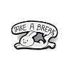 Cartoon Rabbit Take A Break Enamel Pins JEWB-R001-06EB-05-1