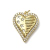 Brass Micro Pave Cubic Zirconia Pendants KK-C090-42G-08-1