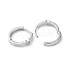 Brass Micro Pave Cubic Zirconia Hoop Earrings EJEW-P259-13P-2