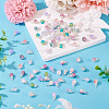 100Pcs 10 Colors Frosted Crackle Glass Pendants PALLOY-TAC0206-5