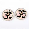 Yoga Theme Glass Cabochons GGLA-L011-25mm-M-2