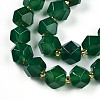 Natural Green Onyx Agate(Dyed & Heated) Beads Strands G-T140-09A-4