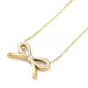 Ion Plating(IP) Golden Tone 304 Stainless Steel Enamel Bowknot Pendant Necklaces for Women NJEW-K276-07G-01-1