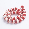 Handmade Printed Porcelain Beads PORC-G004-C03-2