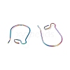 Ion Plating(IP) 304 Stainless Steel Hoop Earrings Findings Kidney Ear Wires STAS-E009-6M-1