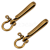 2Pcs Alloy Shackle Clasps with S Hook Clasps FIND-WR0012-20AB-1