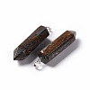 Natural Bronzite Double Terminated Pointed Pendants G-G926-01P-14-3