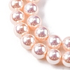 UV Plating Pearlized Glass Pearl Beads Strands GLAA-F128-01B-T09-3