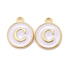 Golden Plated Alloy Charms LS-ENAM-S118-01C-1