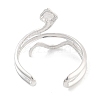 Non-Tarnish 304 Stainless Steel Snake Open Cuff Rings for Women RJEW-K273-09P-3