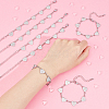 Heart 304 Stainless Steel Cabochon Setting Bracelets BJEW-AB00011-4