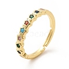 Colorful Cubic Zirconia Star Adjustable Ring KK-H439-17G-1