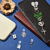 5Pcs PVC Mobile Dustproof Plugs and Iron Cell Phone Holder Stand HJEW-SW00384-6
