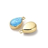 Brass Pendants with Synthetic Opal KK-A239-02G-2