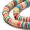 Handmade Polymer Clay Beads Strands CLAY-R089-6mm-103-3