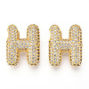 Brass Micro Pave Cubic Zirconia Pendants KK-N254-06G-H-1