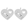 Non-Tarnish 304 Stainless Steel Stud Earrings EJEW-M242-02J-P-1